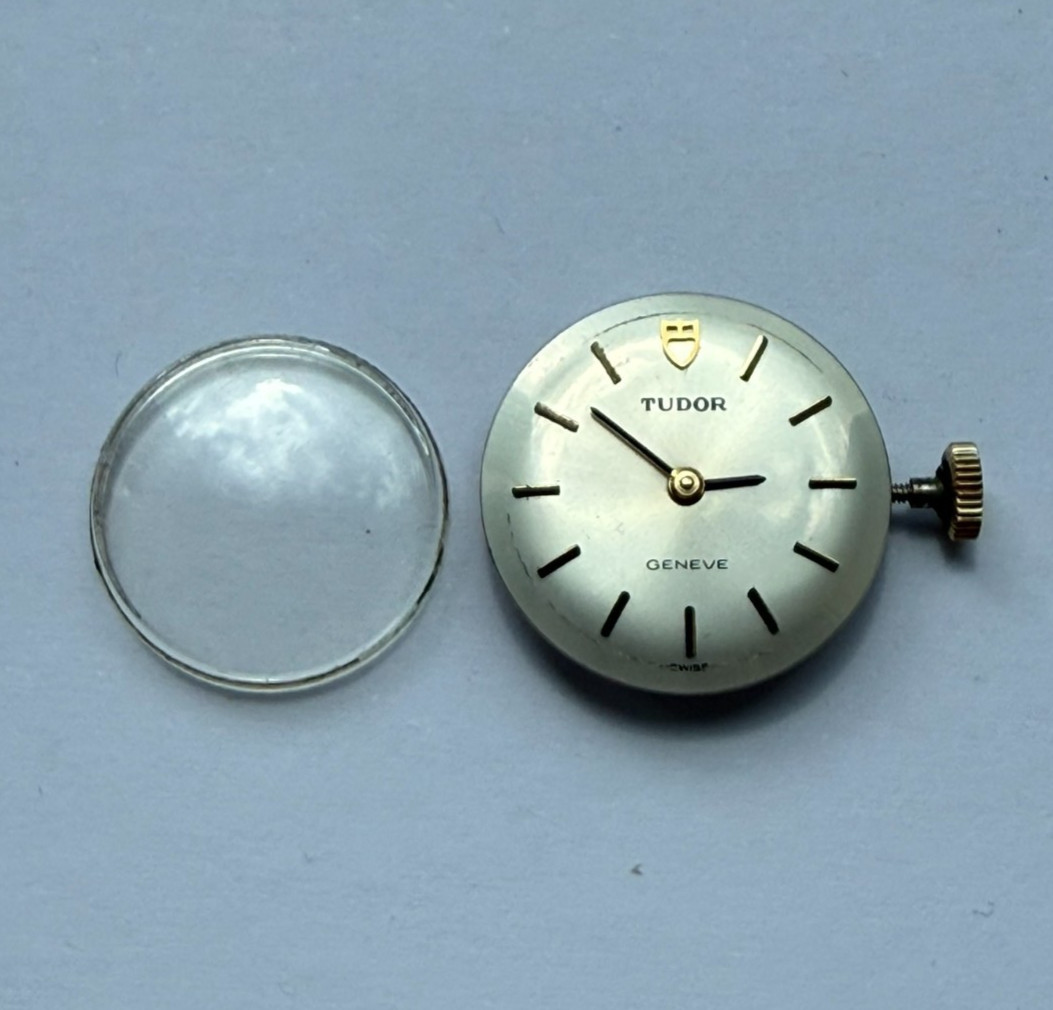 Tudor FEF 6630 17 Rubies Manual Watch Movement + Dial + Hands + Crown + Crystal