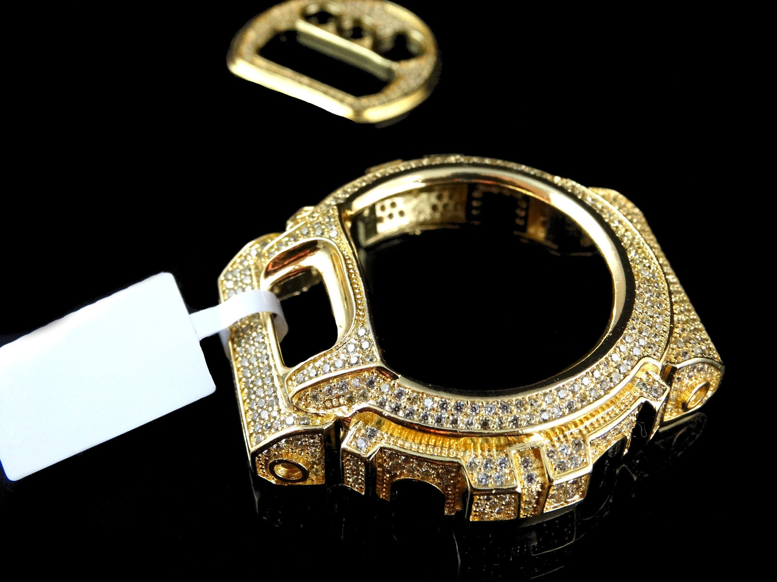 CASIO G-SHOCK/G SHOCK DW 6900 2-PIECE YELLOW CZ ON YELLOW WATCH BEZAL 2 CTW NEW