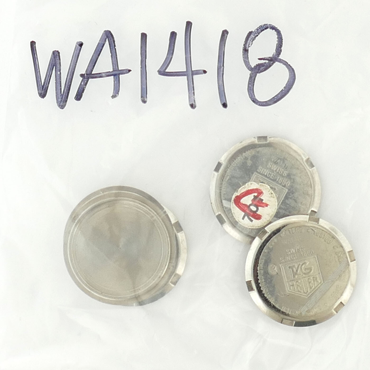 TAG HEUER WA1418 STAINLESS STEEL LADIES WATCH CASE BACK COVER FOR PARTS/REPAIRS