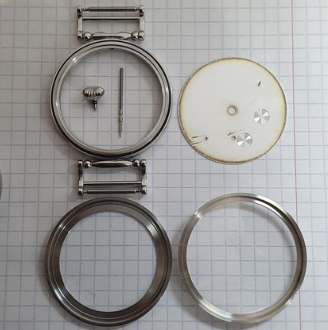 Molnija Marriage Watch Parts Set – Case Dial Hands – No Movement – Aftermarket