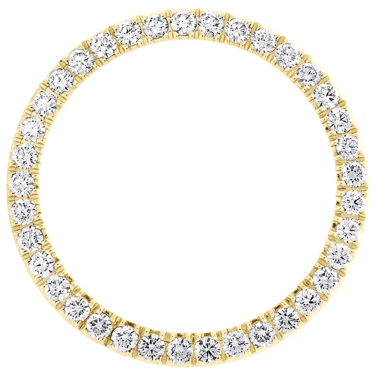 14K Yellow Gold Custom U-Cut Diamond Bezel for Rolex DateJust II 41mm 3.61 CT