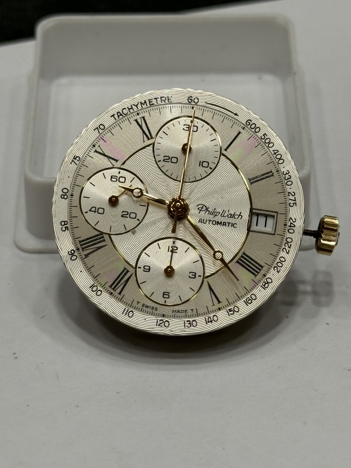 Chronograph Automatic Eta 7750 Phillip Watch Swiss Made Running
