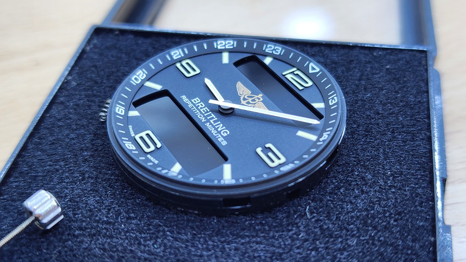 Breitling Aerospace E10.391 Digital Watch Movement With Black Dial