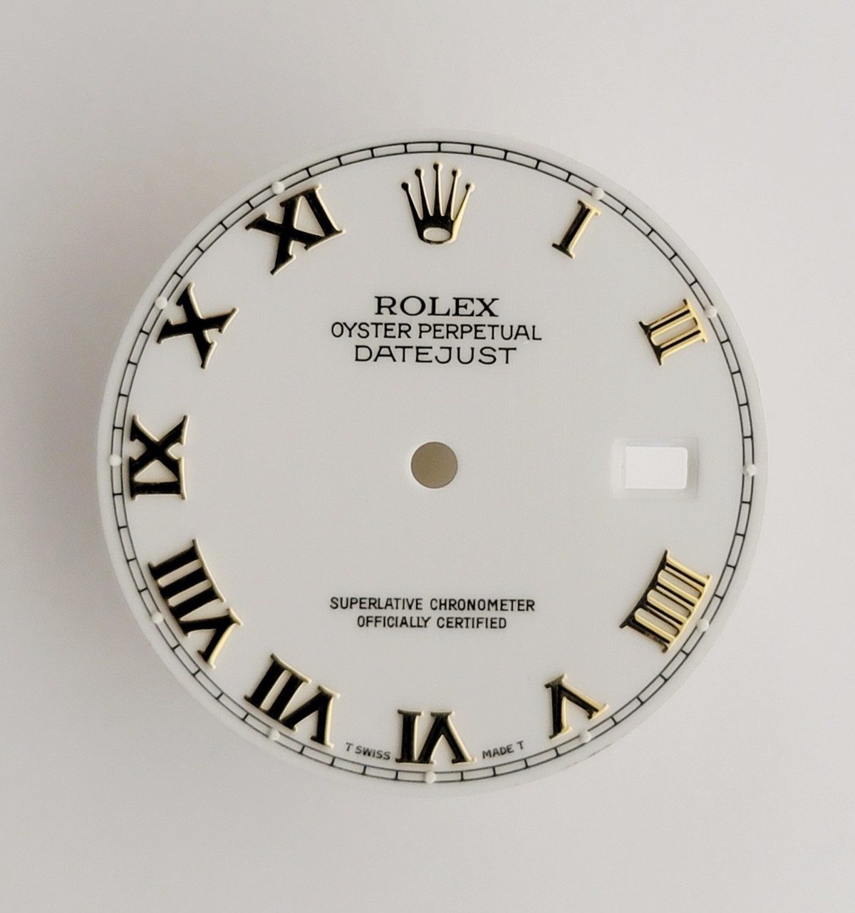Genuine Rolex Dial DateJust 36mm White Porcelain Style Roman Y 16013, 116233