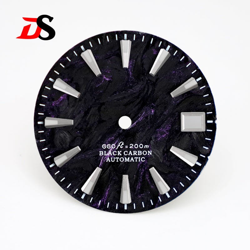 Lava Carbon Fiber Dial 28.5mm Dial BGW9 C3 Lume for NH35 Movement