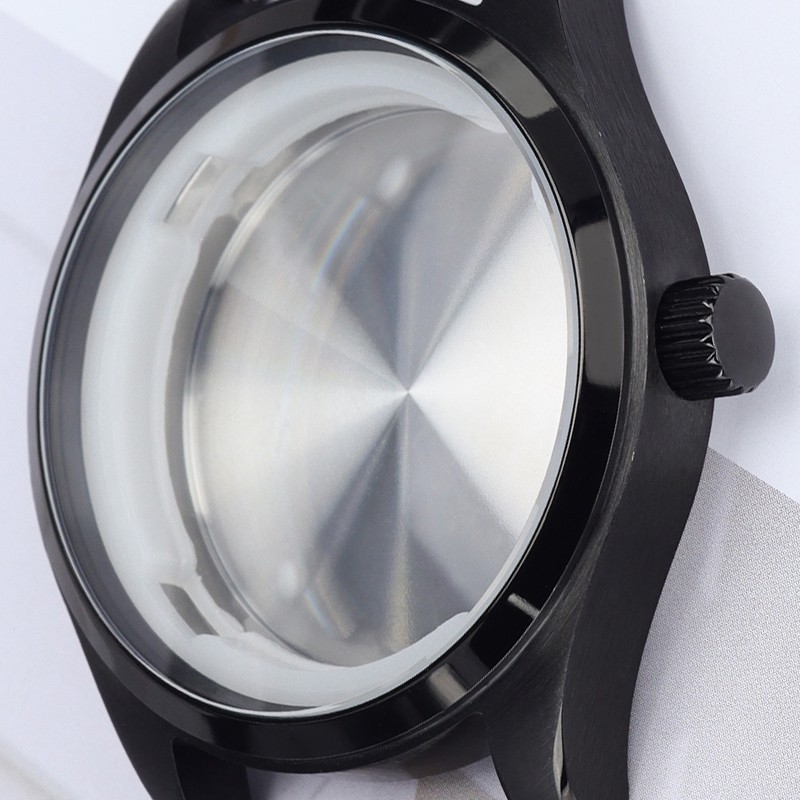 FEIYASHI Men Pilot Watch Case 40mm PVD Coated Brushed Steel For Seiko NH35 NH38
