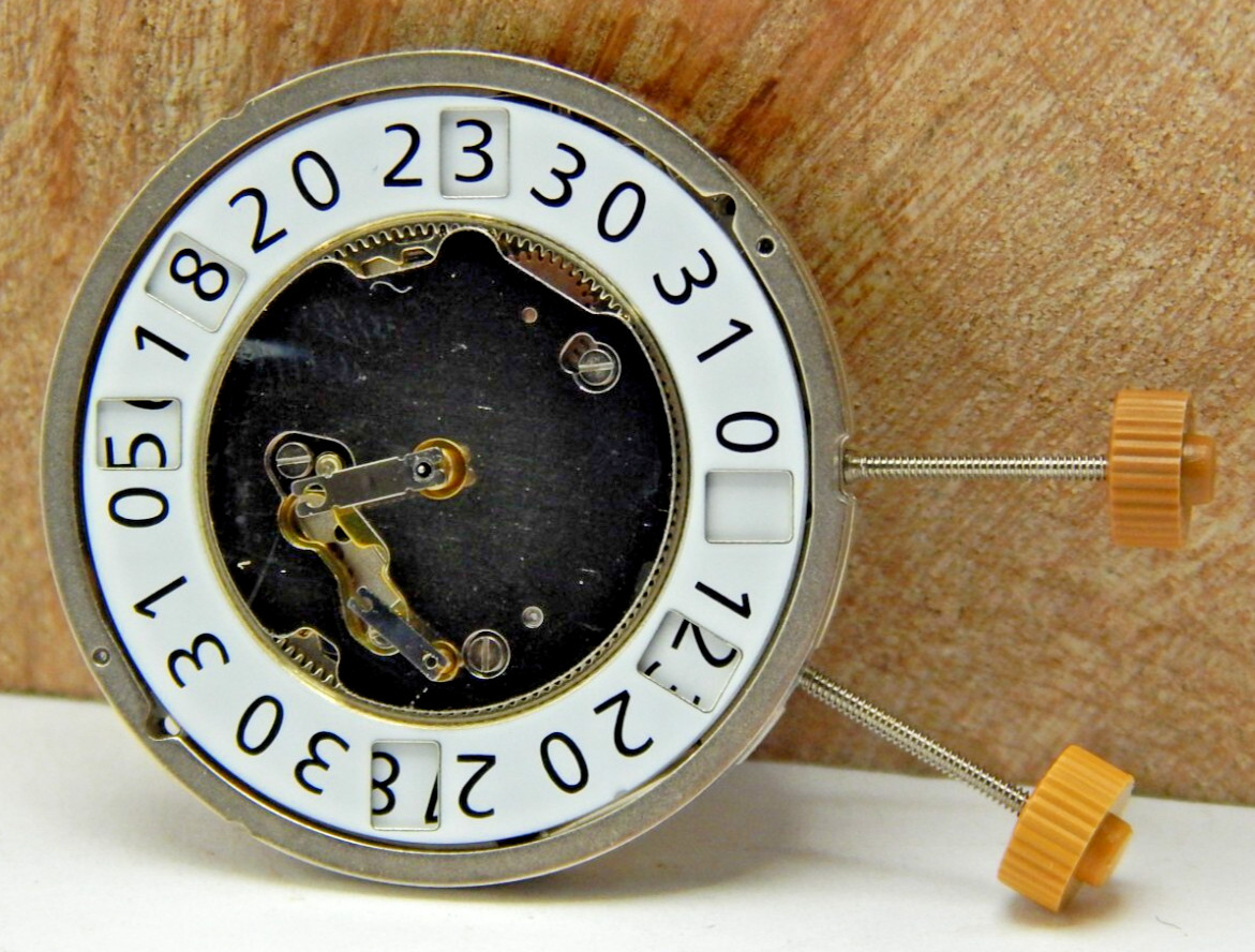 Dual time date Ronda 6203.B quartz wrist men’s wrist watch movement with stems