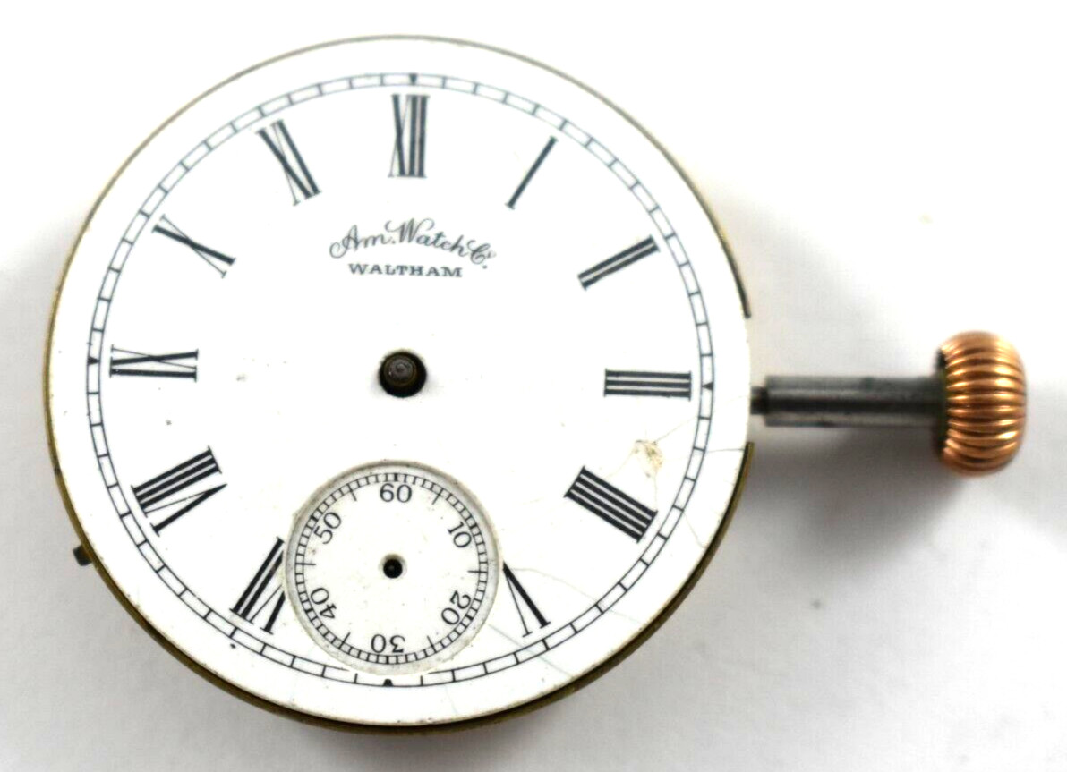 Vintage Waltham Grade G 1s 9J Hunting Pocket Watch Movement lot.ra