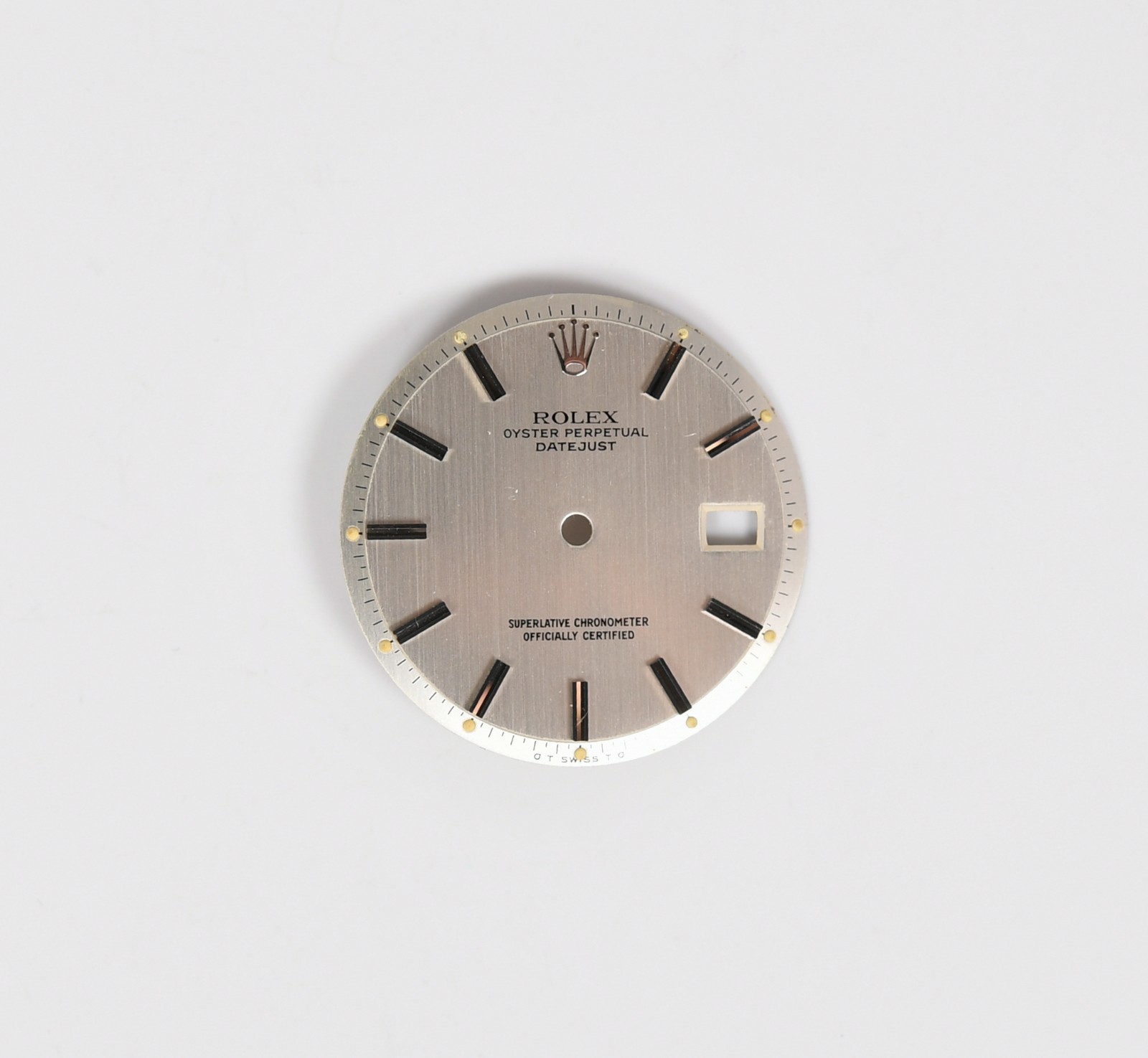 Rolex Datejust Pie Pan Brushed SIlver Tritium Dial 1600 1601 1603 Very Clean!