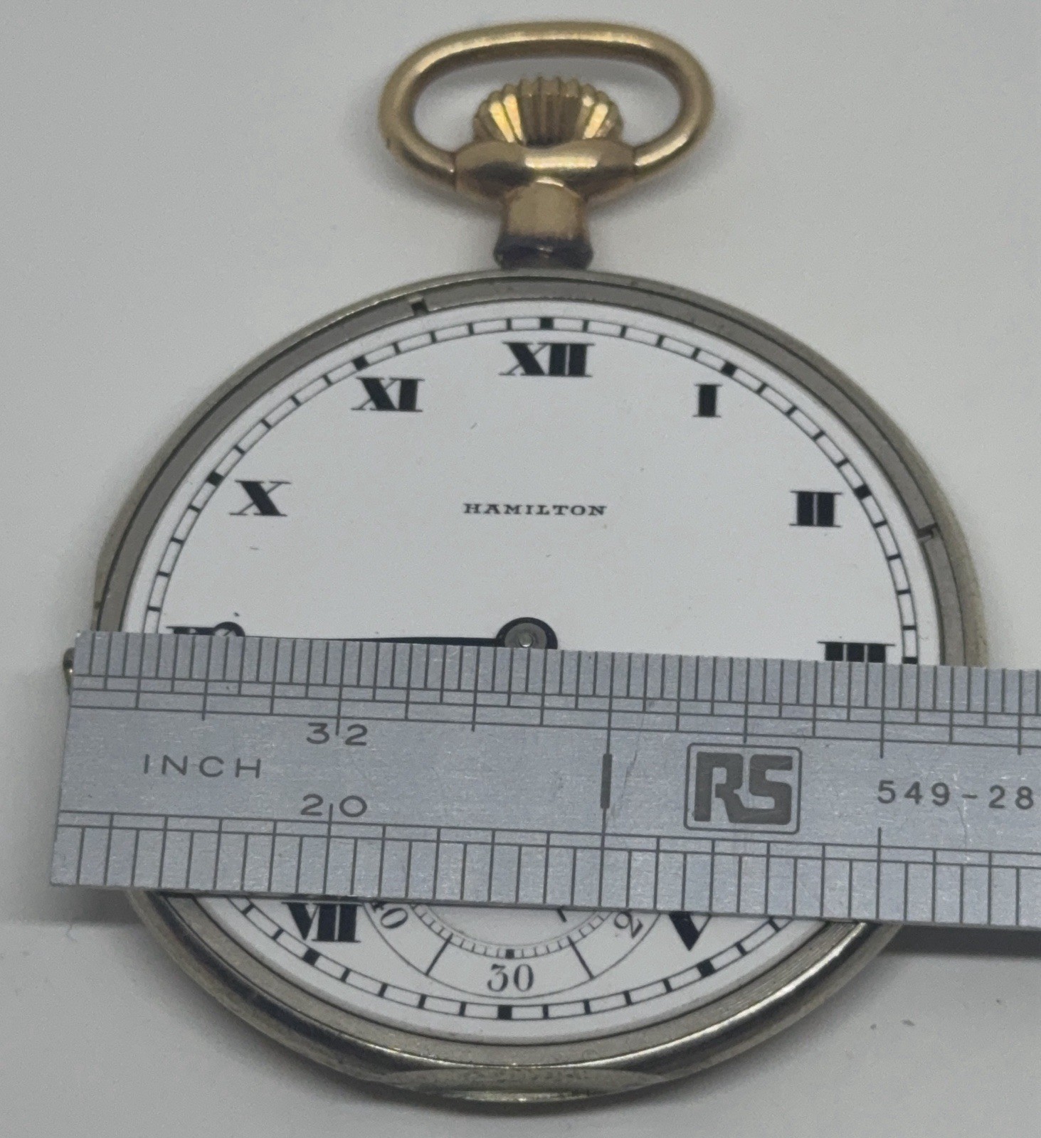 Hamilton Pocket Watch 914 Movement 17 Jewels 3 Positions 1917 12s Does Not Run