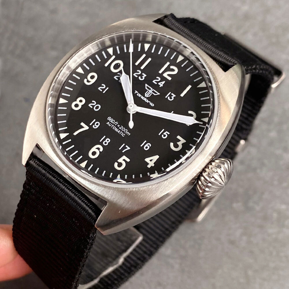 40mm 20ATM Diving Field Watch Movt Luminous Brushed 20atm NH PT Sapphire