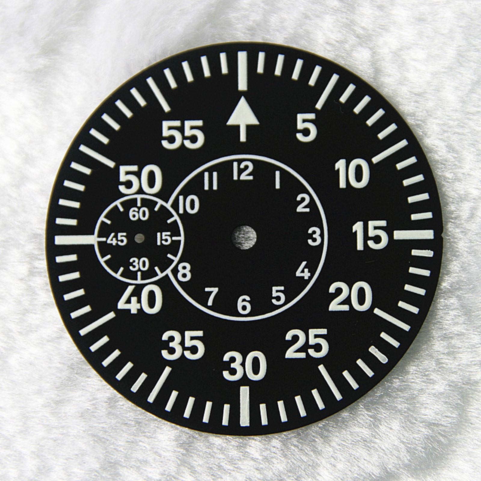38.9mm Watch Dial Green Luminous Watch Face Plate For ETA 6497 9 o’clock Parts