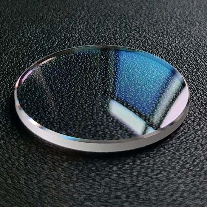 1.2-2.5mm Thick Blue Coated Double Domed Mineral Glass Watch Crystal 26-42.5mm