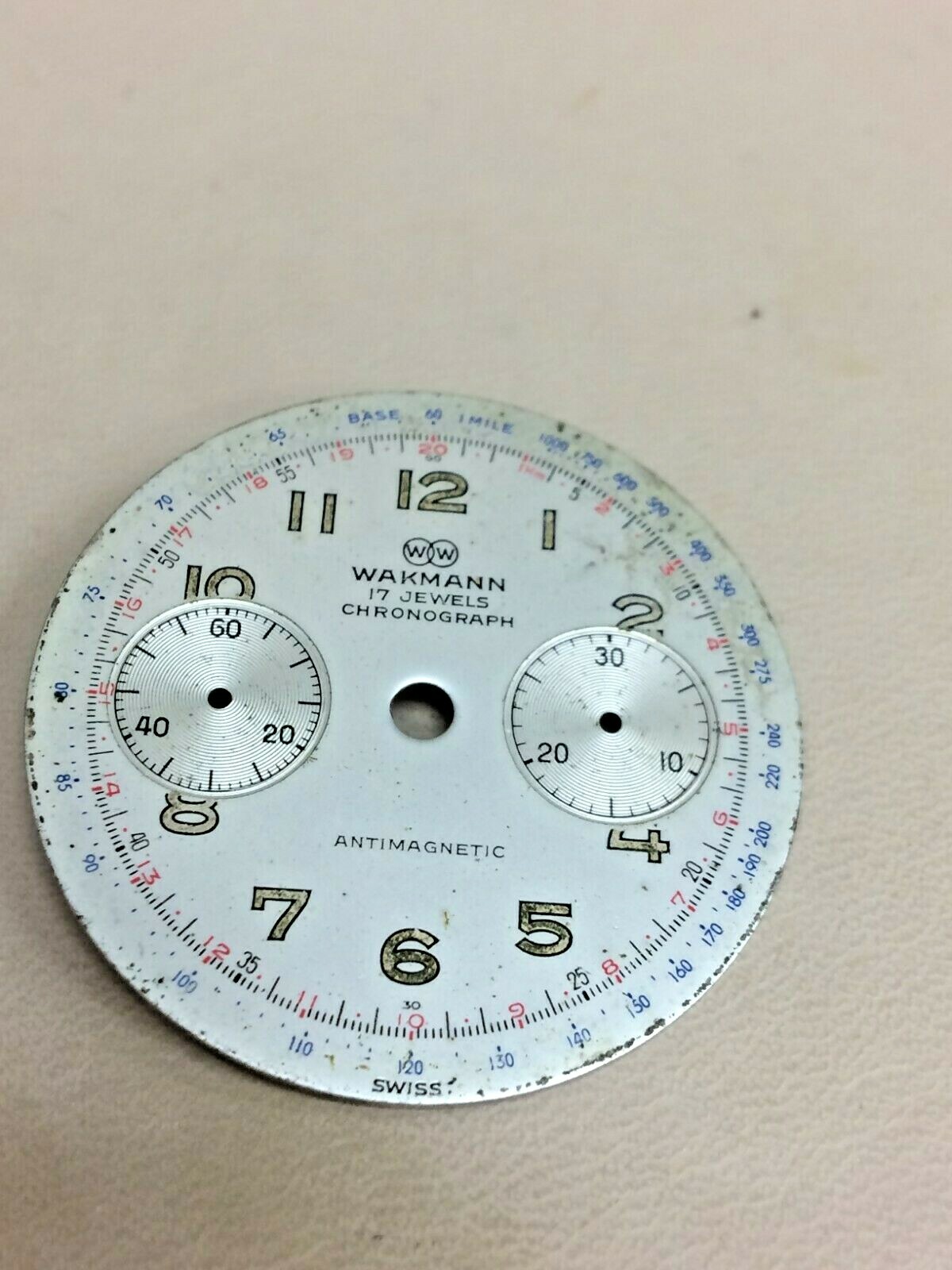 WAKMANN SILVER WHITE DIAL FOR LANDERON CAL 149 17 JEWELS