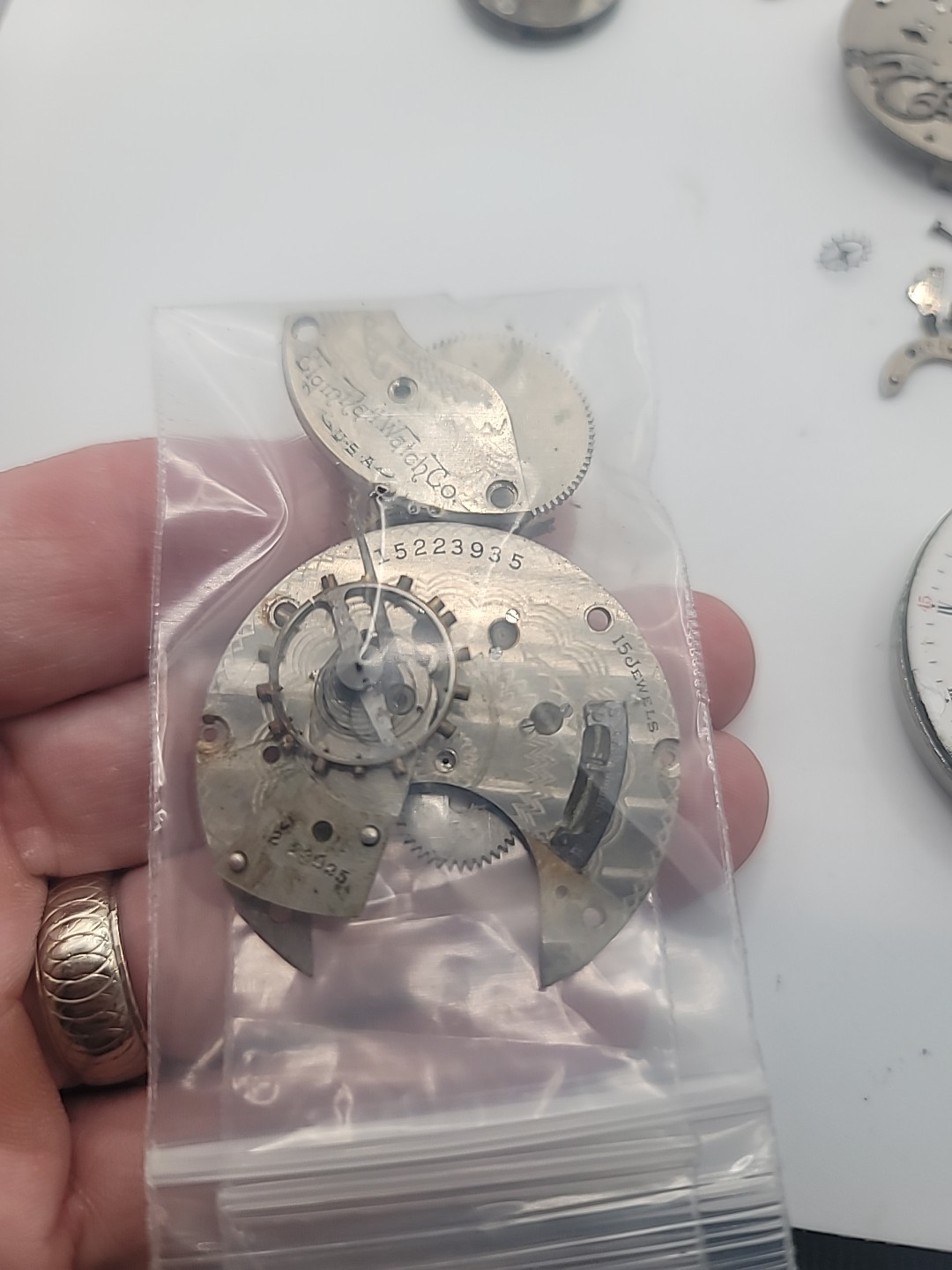Antique Elgin & Waltham Pocket Watch Movements For Parts Repair Lot Of 6