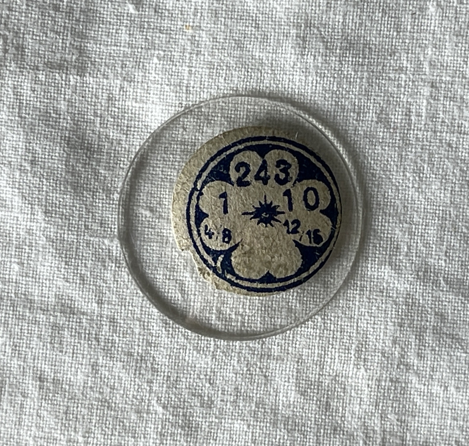 Antique VUS Switzerland Mineral Open Face Glass Watch Dial Crystal 243 24.3mm