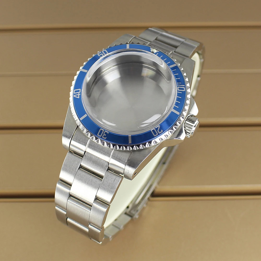38mm Vintage Diver Watch Case Strap Domed Acrylic Glass For Seiko NH35 Movement