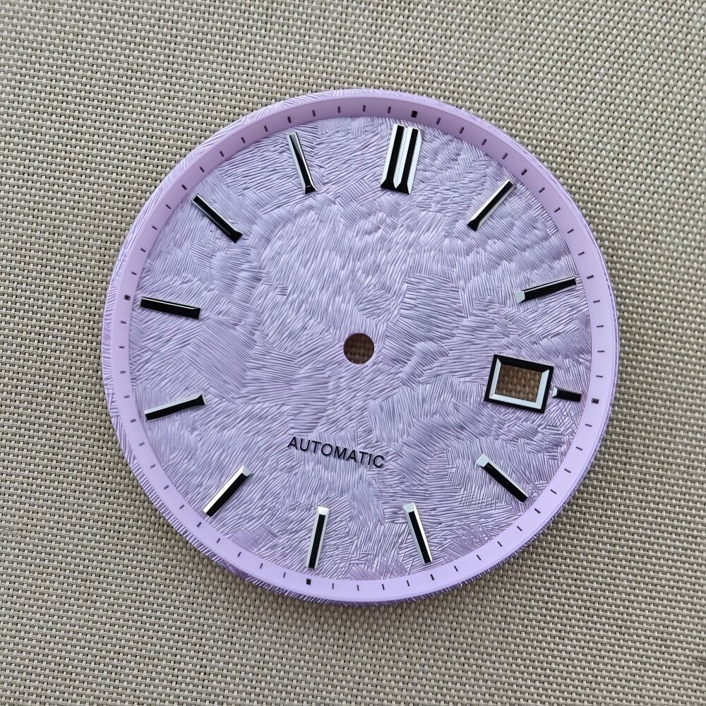 33.5mm Sakura Cherry Blossom Watch Dial White Textured Fit NH35 NH36 Mod Part