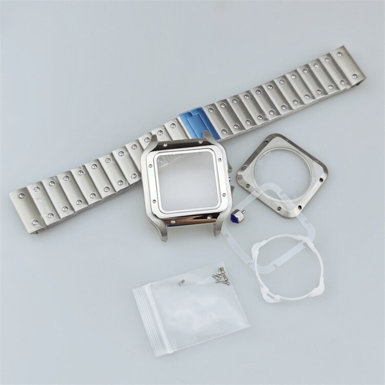 Watch Part 38mm DIY Case with Strap Mineral Lens for NH35 NH36 Movement