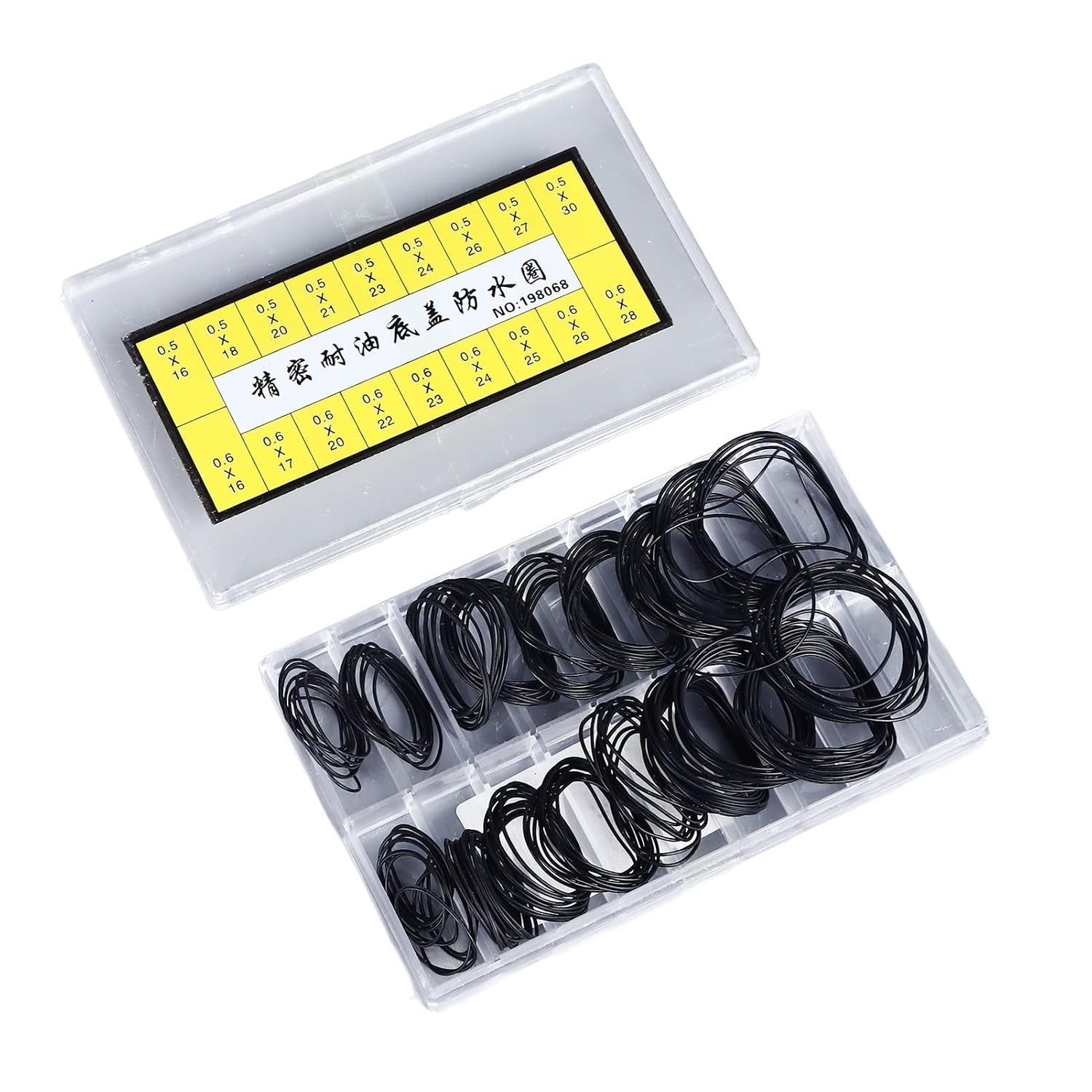 180-Piece Rubber Watch Gasket Seal Set for Watch Repair