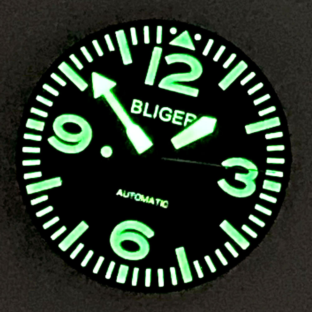 29mm Watch Dial White Marks Green Luminous Fit NH35 NH36 Miyota82 Series DG2813