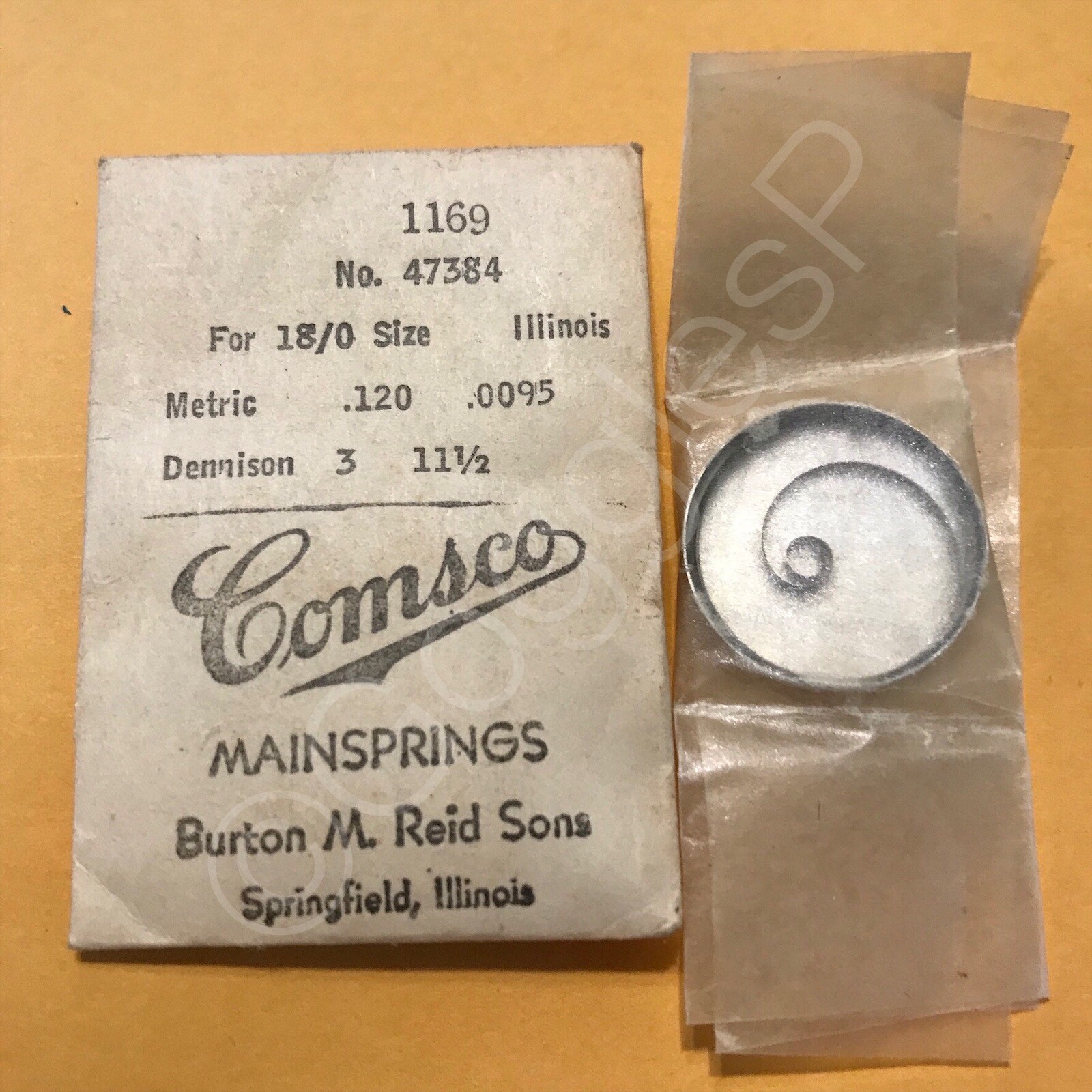 NOS Mainsprings for Illinois Watches 21/0s to 8s – Select A Style/Size