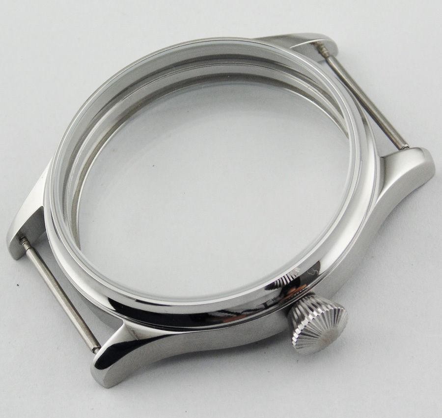 44mm Watch Case Stainless Steel Case for 6498 Seagull ST3600/ST3621 or ETA 6497
