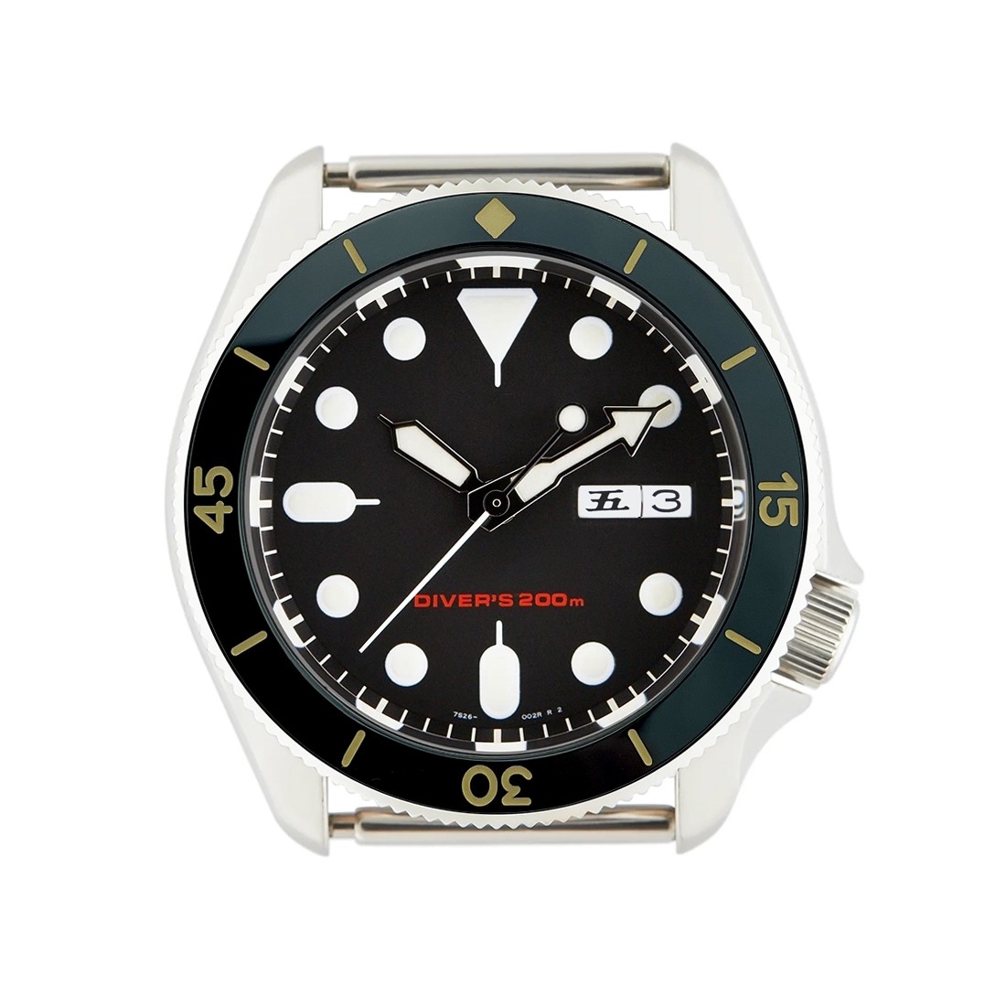 38mm Black Vintage Fathoms Flat Ceramic Bezel Insert with C3 for SKX007 SRPD