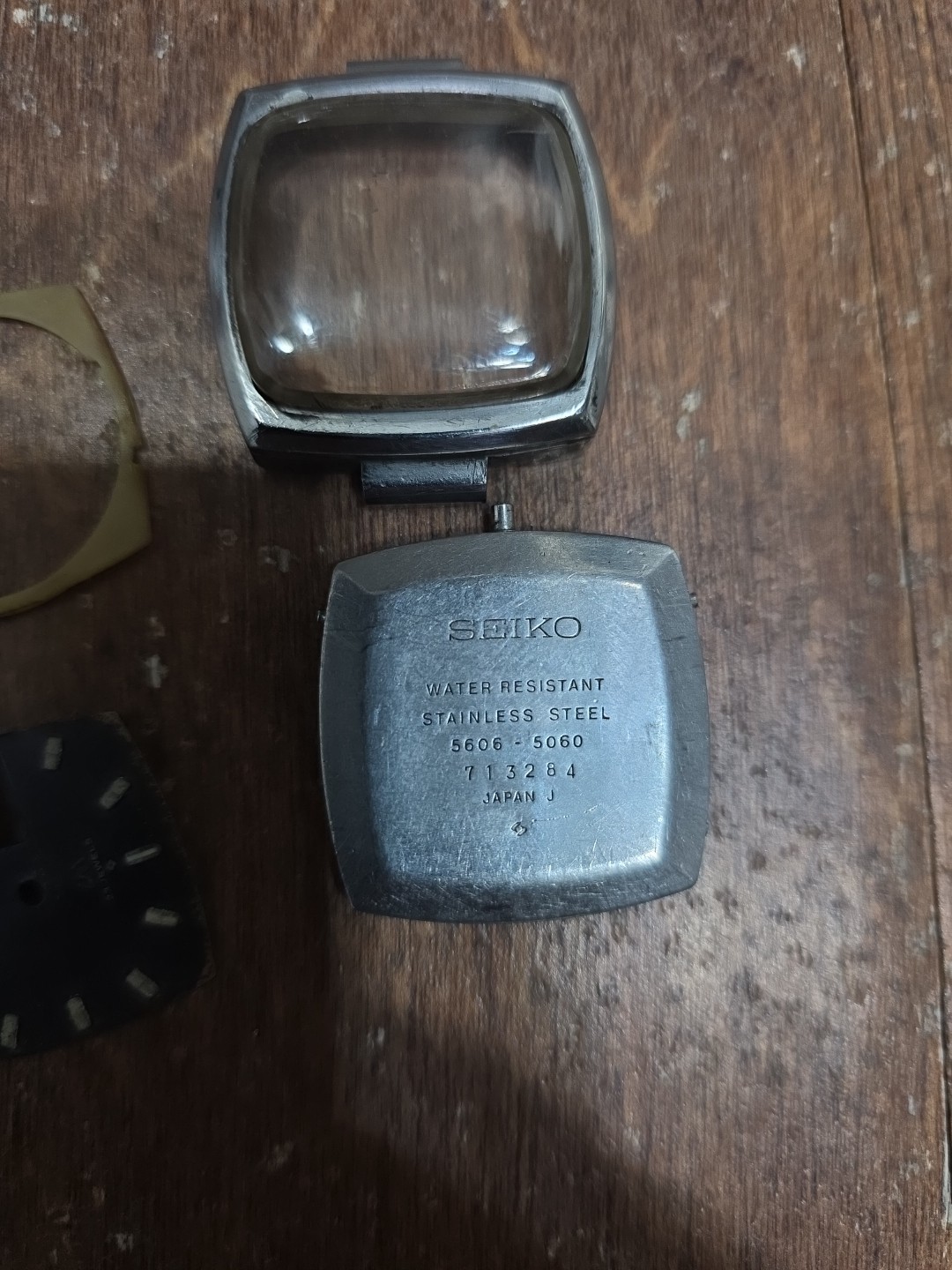 RARE SEIKO 5606-5060 LORDMATIC WATCH CASE /BACK / GASKET FOR PARTS/REPAIR