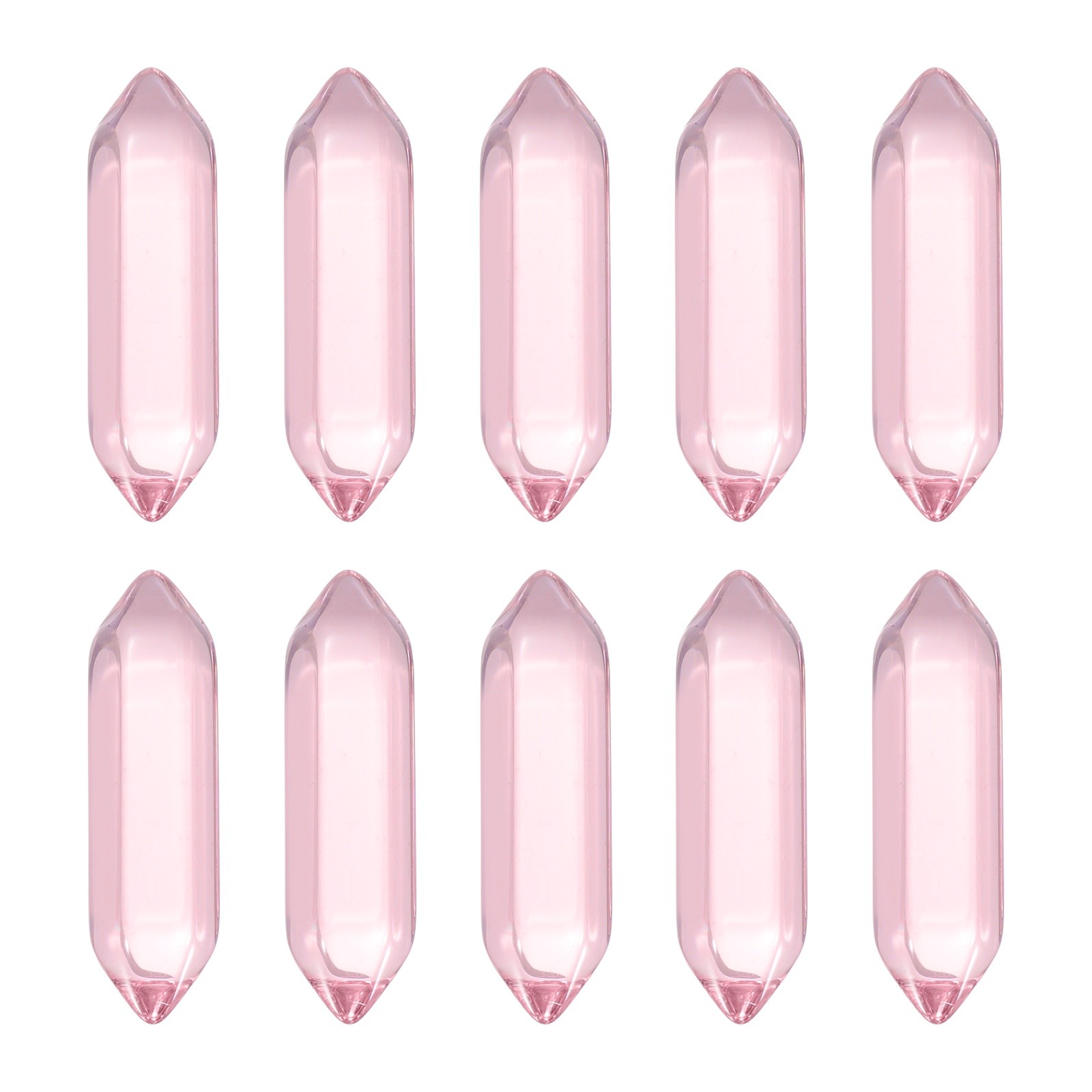 10 Pack Clear Pink Quartz Crystals Polished Crystals Bulk