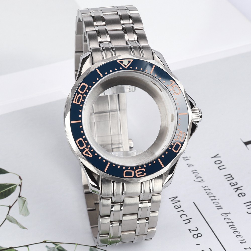 FEIYASHI Sapphire 41mm Diver Watch Case Steel Band 10ATM For Seiko NH35 Movement