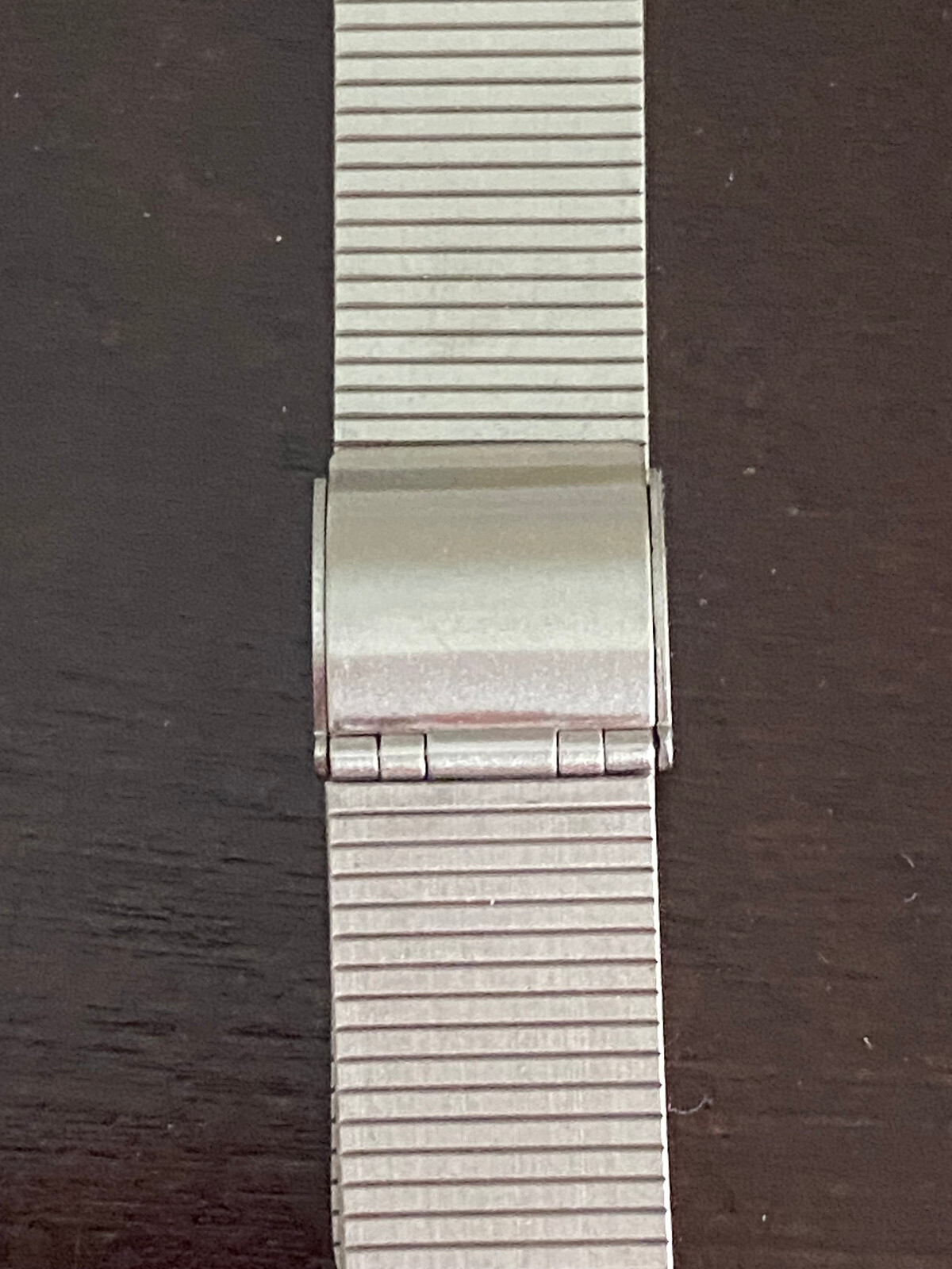 VINTAGE N.O.S. STAINLESS STEEL 18MM ADJUSTABLE WRIST WATCH BAND ONLY , FOR LCD