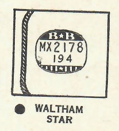 WALTHAM : CONANT & CRAWFORD – Rectangle 21.7mm x 19.4mm