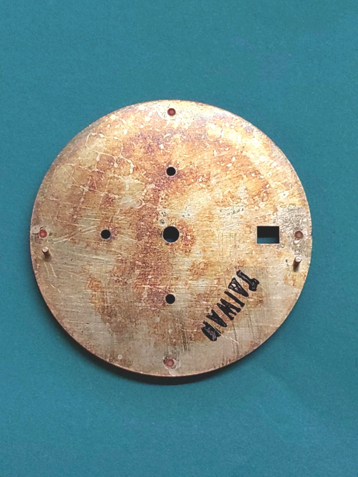 NOS Eletta Chronograph, Candy Apple Red Watch Dial For Miyota OS10 Movement.29mm