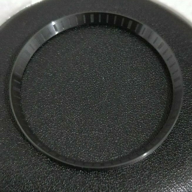 ⚫ BRUSHED BLACK STAINLESS STEEL CHAPTER RING MINUTE TRACK FOR SEIKO SKX007