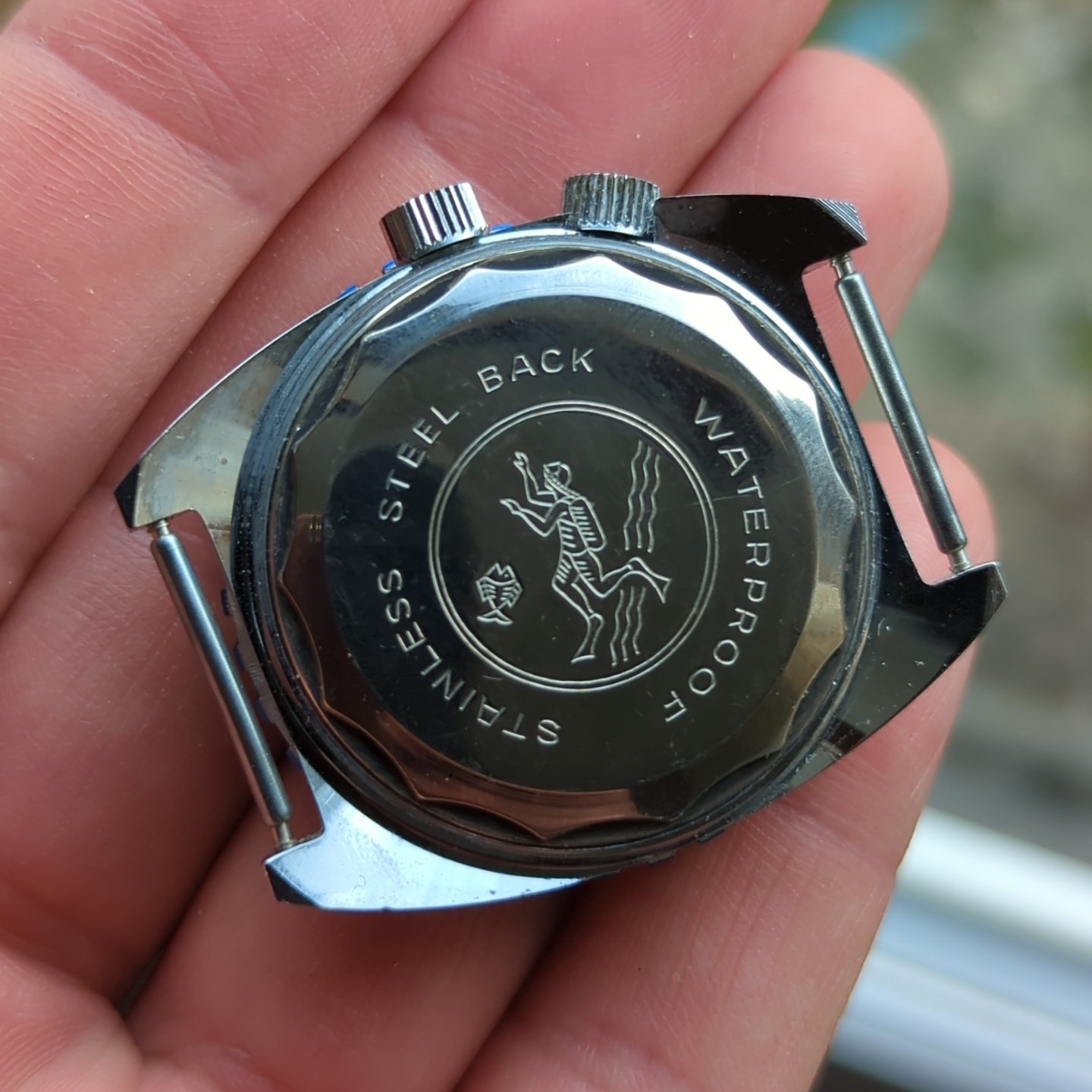 Vintage Divers Watch Case, Blue 40mm Bezel & Inner Rotating Bezel (B74)