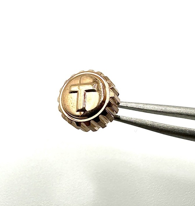 New Genuine Tissot 7.5mm Rose Gold Pink Color Screw down Crown Part