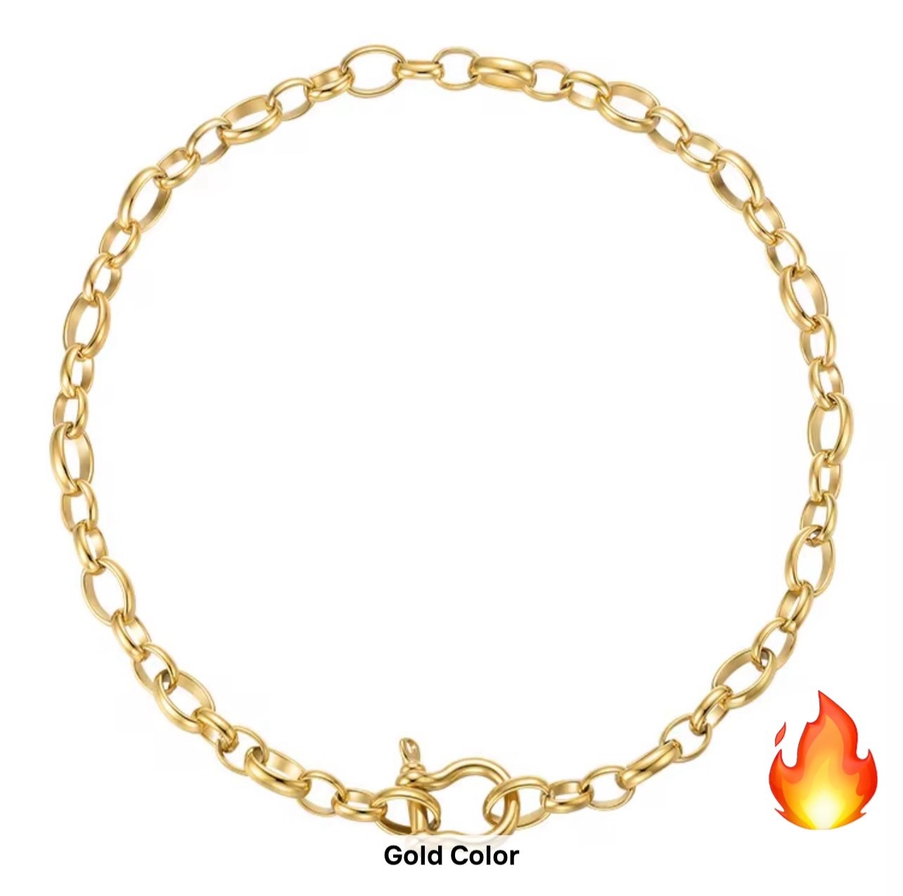 18K Gold Plated U Shape Set Stainless steel Top Quality Necklace