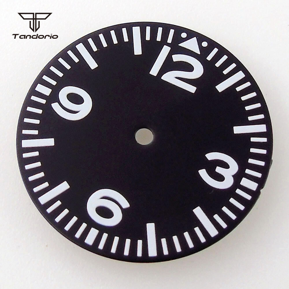 29mm Watch Dial White Marks Green Luminous Fit NH35 NH36 Miyota82 Series DG2813