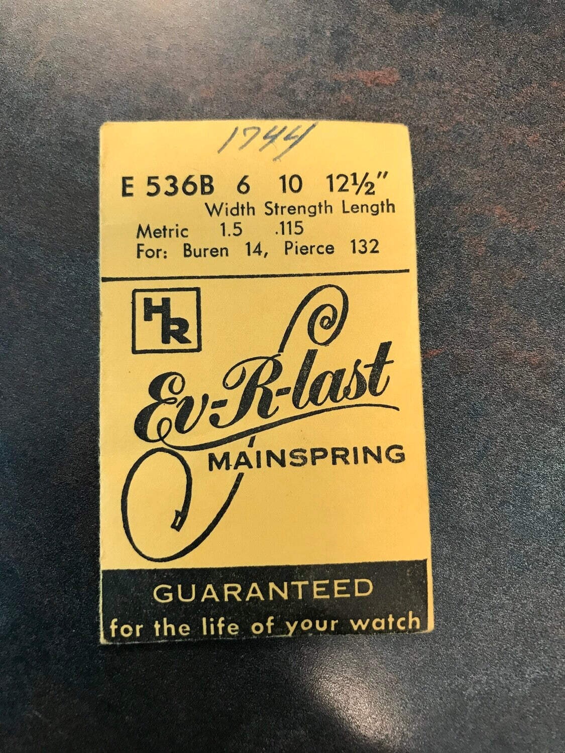 HR EvRlast Mainspring E536B for Buren 14 & Pierce 132 – Steel