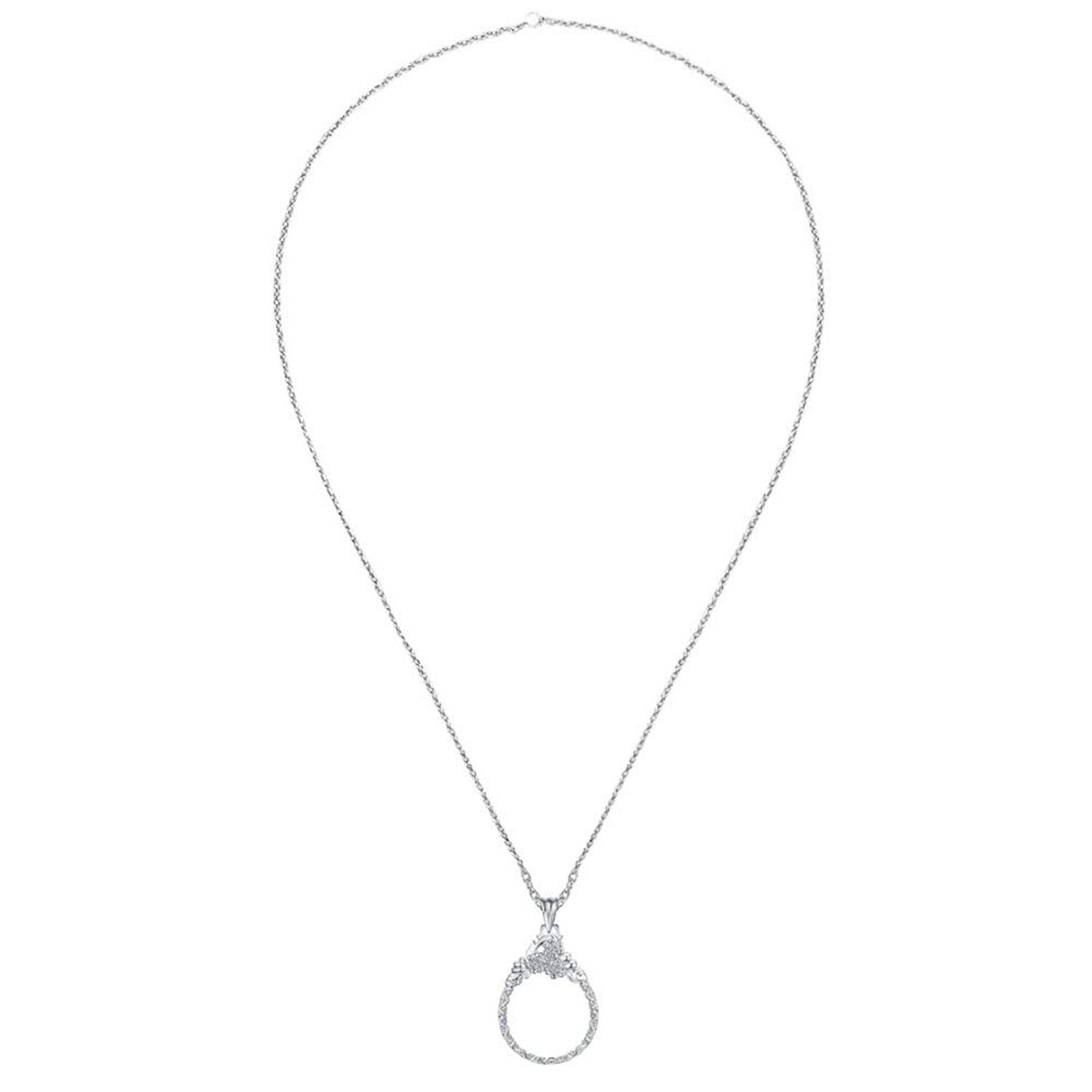CLARA 6X Magnifier Necklace Magnifying Glass Pendant Optical Lens with Chain …