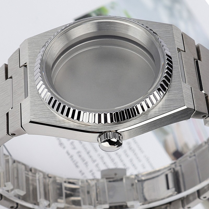FEIYASHI Sapphire 40mm Oyster Watch Case BAND Silvery Steel For Seiko NH35 NH36