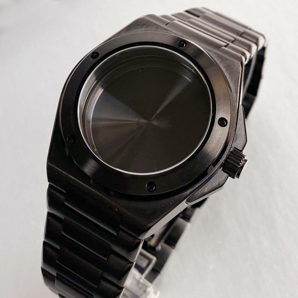 Ingenieur NH35A Watch Case 40mm Black PVD for NH36 PT5000 ETA2824 20BAR Sapphire