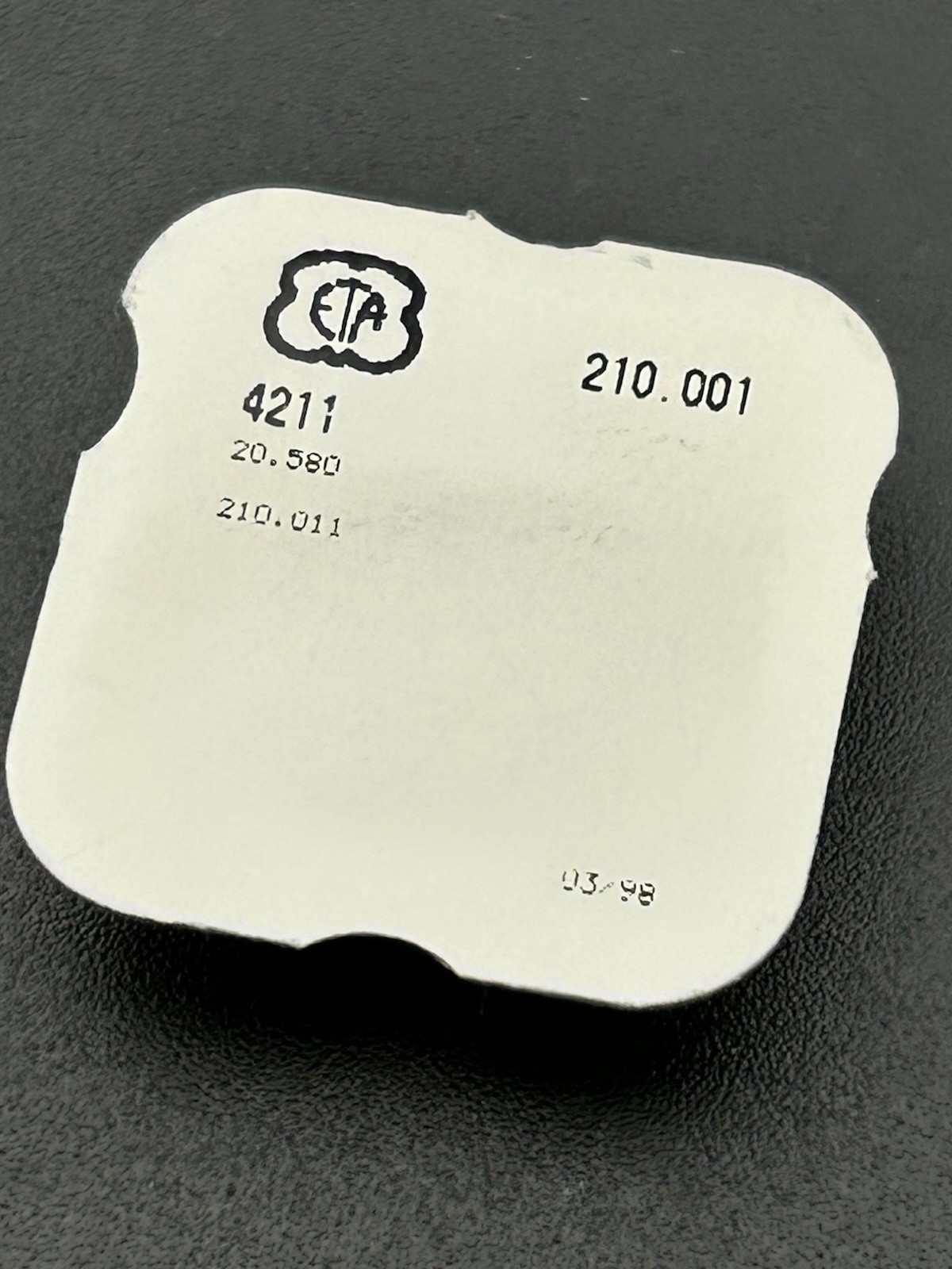 Genuine ETA 210.001 4211/ 20.580 MOVEMENT PART MAGNET ROTOR (H39)