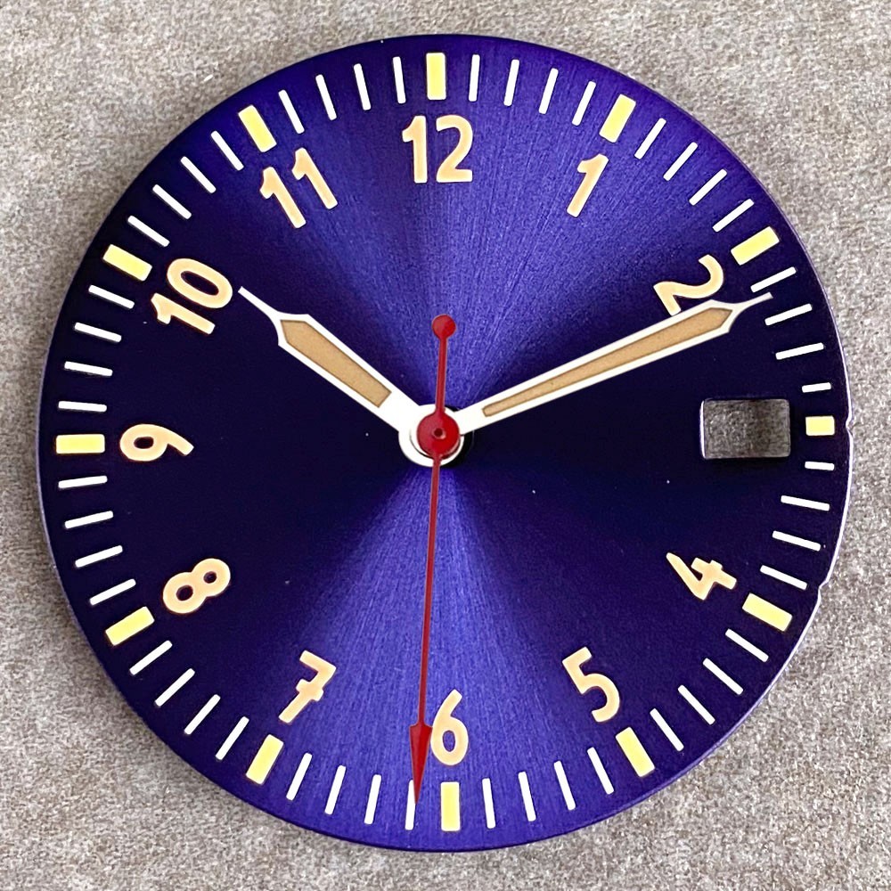 Black White Blue 29mm Sterile Watch Dial fit NH35 NH38 NH70 NH71 NH72 Movement