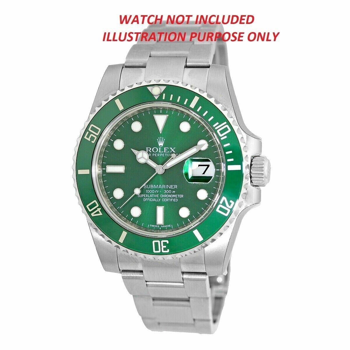 2mm Silver Replacement Bezel Insert Pearl Pip With Blue Lume