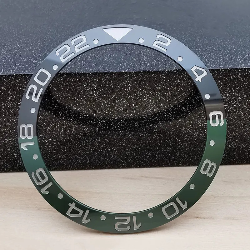 Black Green Ceramic Watch Bezel Insert For Rolex GMT Master II 126720VTNR