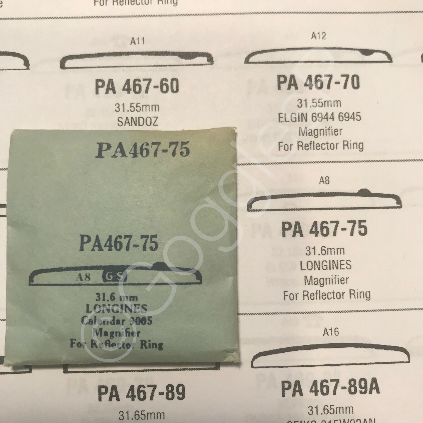 GS Round Replacement Crystals (PA Series) for Longines Watches – NOS