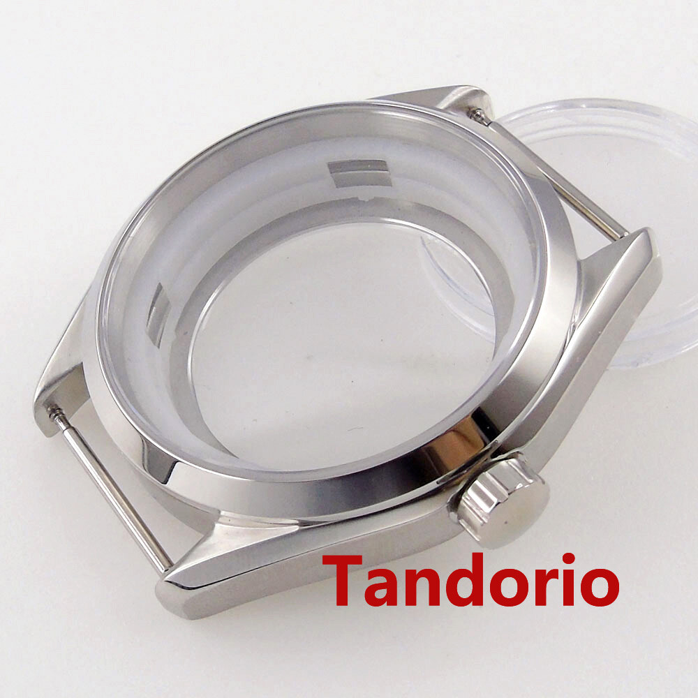 41mm Watch Case Sapphire Glass Fit NH34 NH35 NH36 ETA 2836 Miyota 8215 Movement