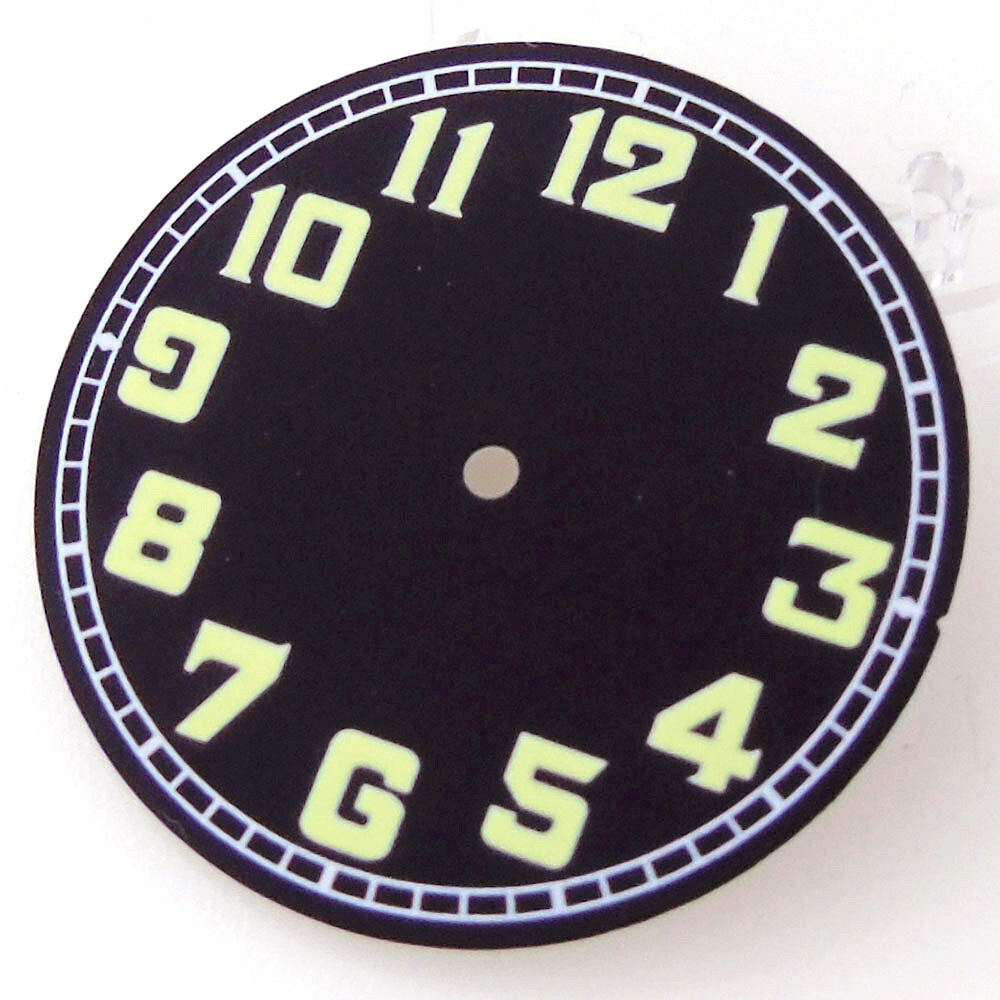 33.5mm Arab Number Watch Dial Face Green Luminous Fit NH35 NH36 ETA2824 PT5000